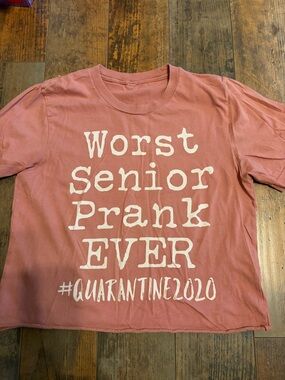 Women’s worst senior prank ever quarantine 2020 crop top size medium